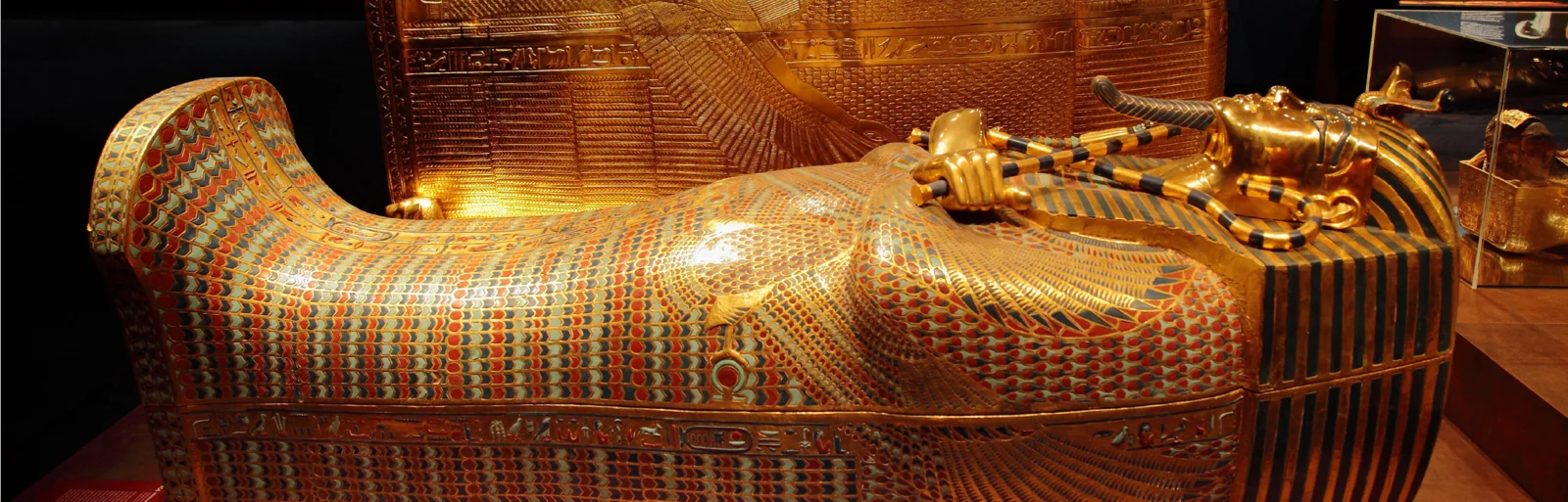 Decorated sarcophagus from the King Tutankhamun collection